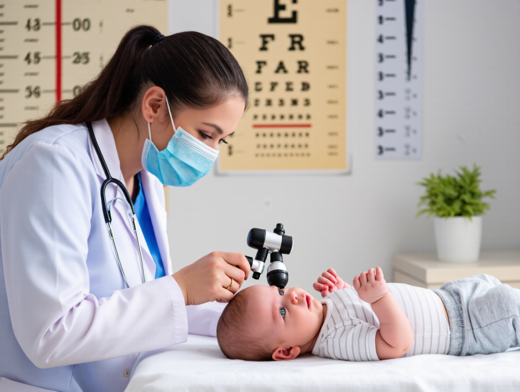 When can newborns see