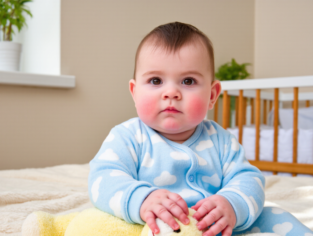 Why are my babies Cheeks Red